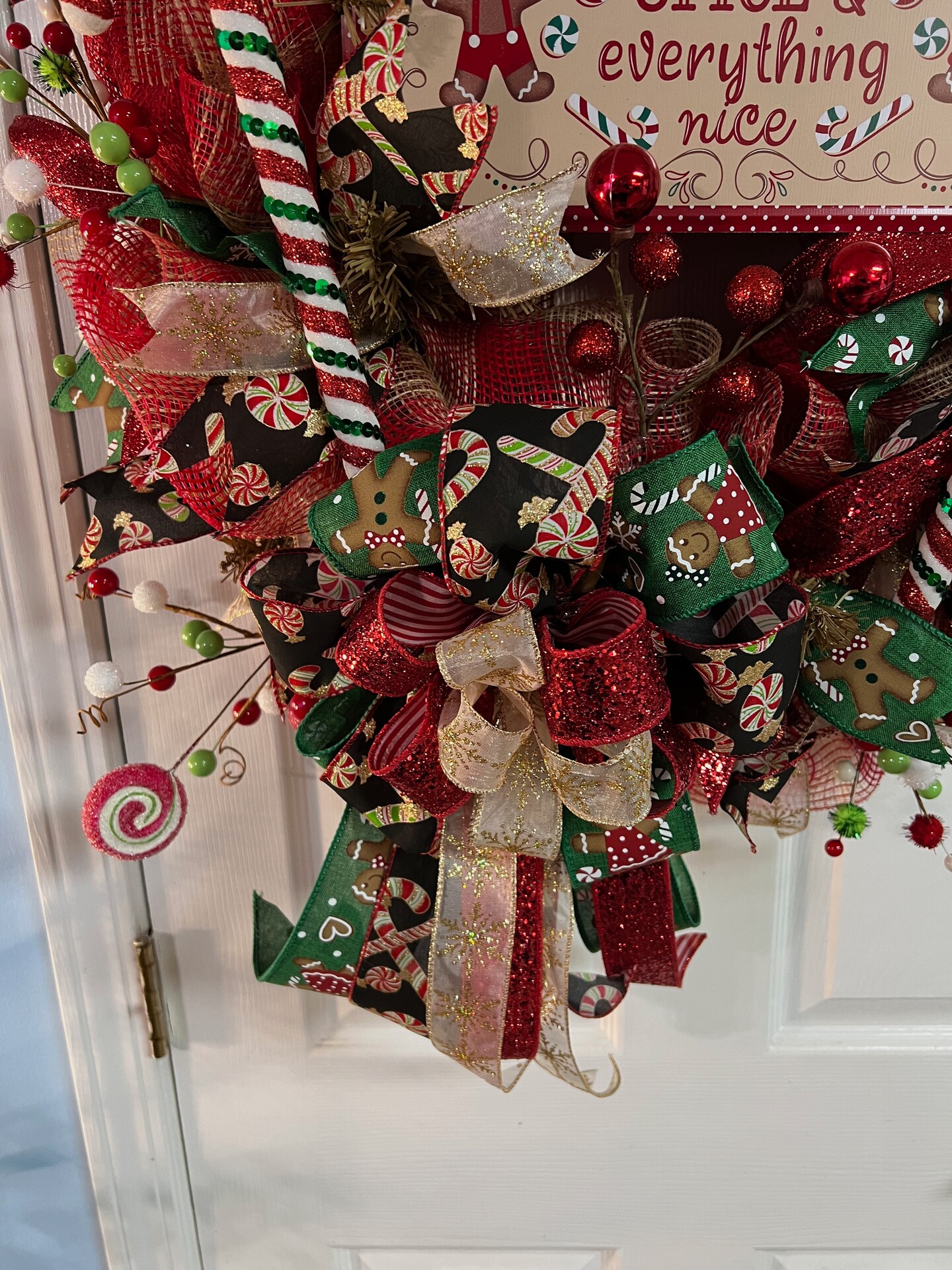 Gingerbread Wreath Door Wreath Christmas Wreath | MakerPlace by