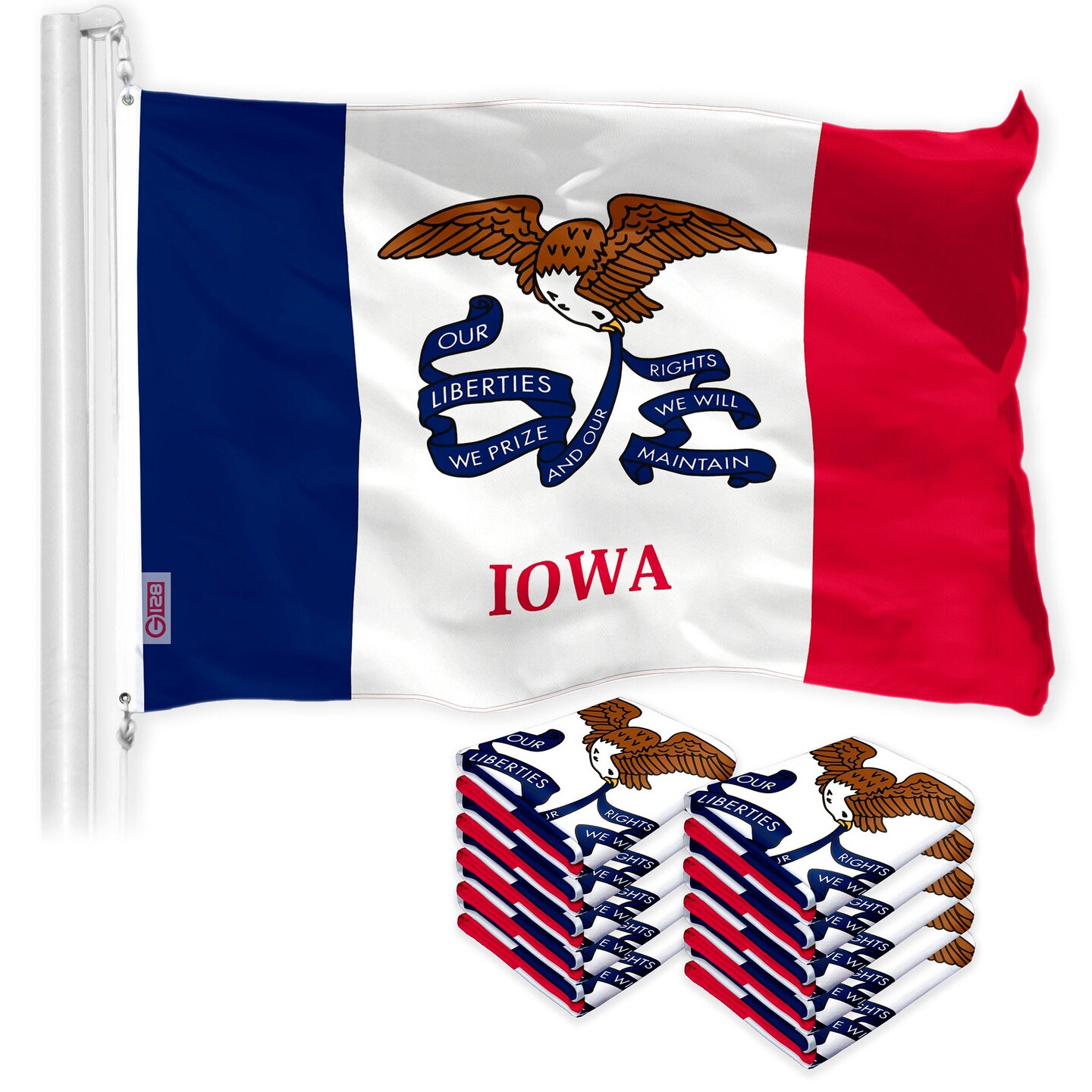 Iowa Ia State Flag 3x5 Ft 10 Pack 150d Printed Polyester By G128 Michaels