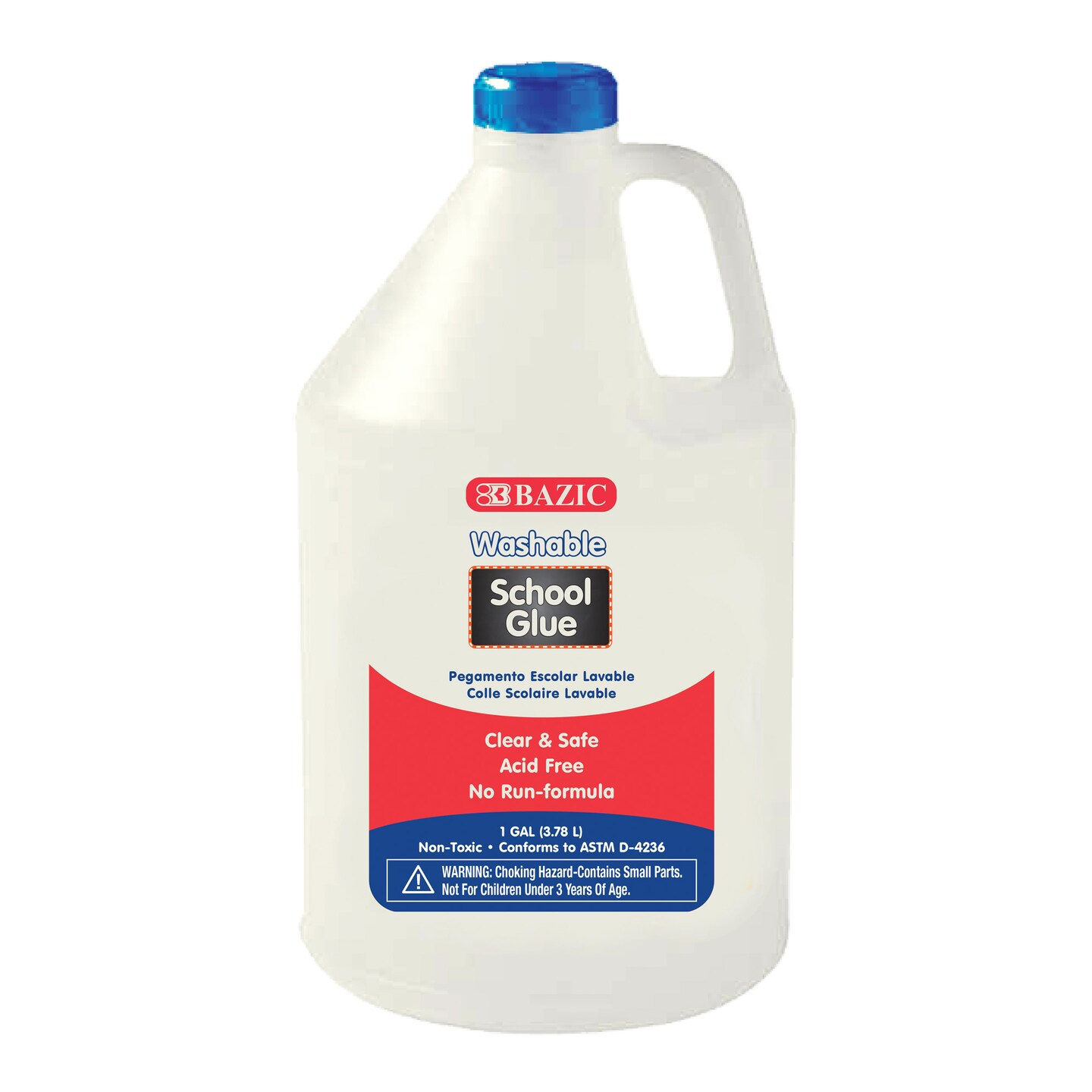 BAZIC Clear Washable School Glue 1 Gallon