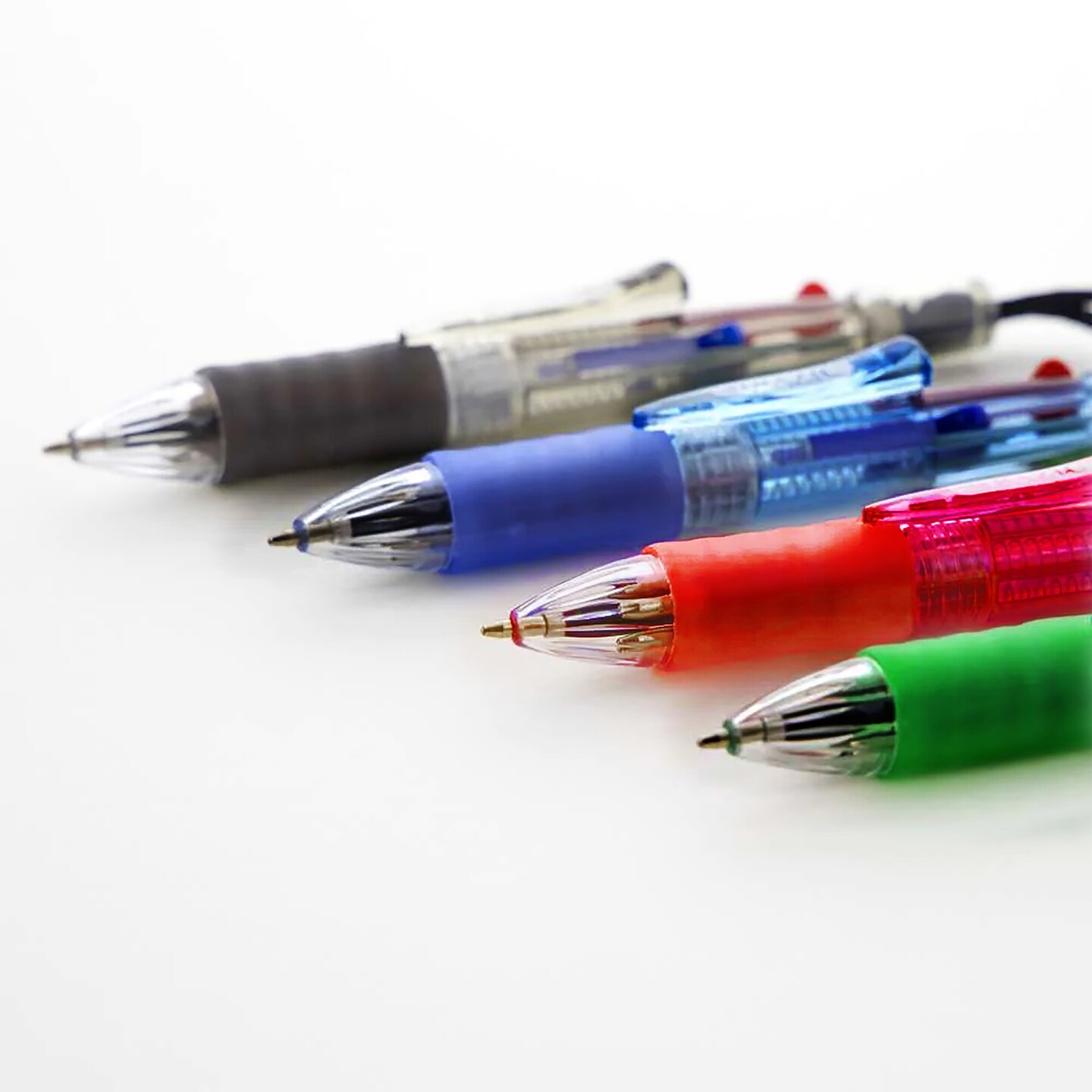 BAZIC 4-Color Neck Pen w/ Cushion Grip (1/Pack)