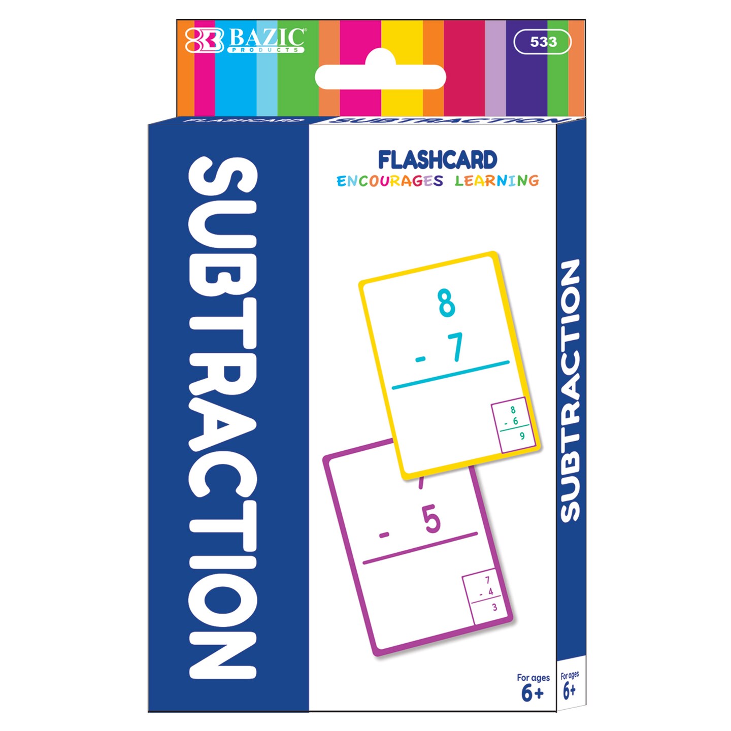 BAZIC Flash Cards Subtraction (36/Pack)