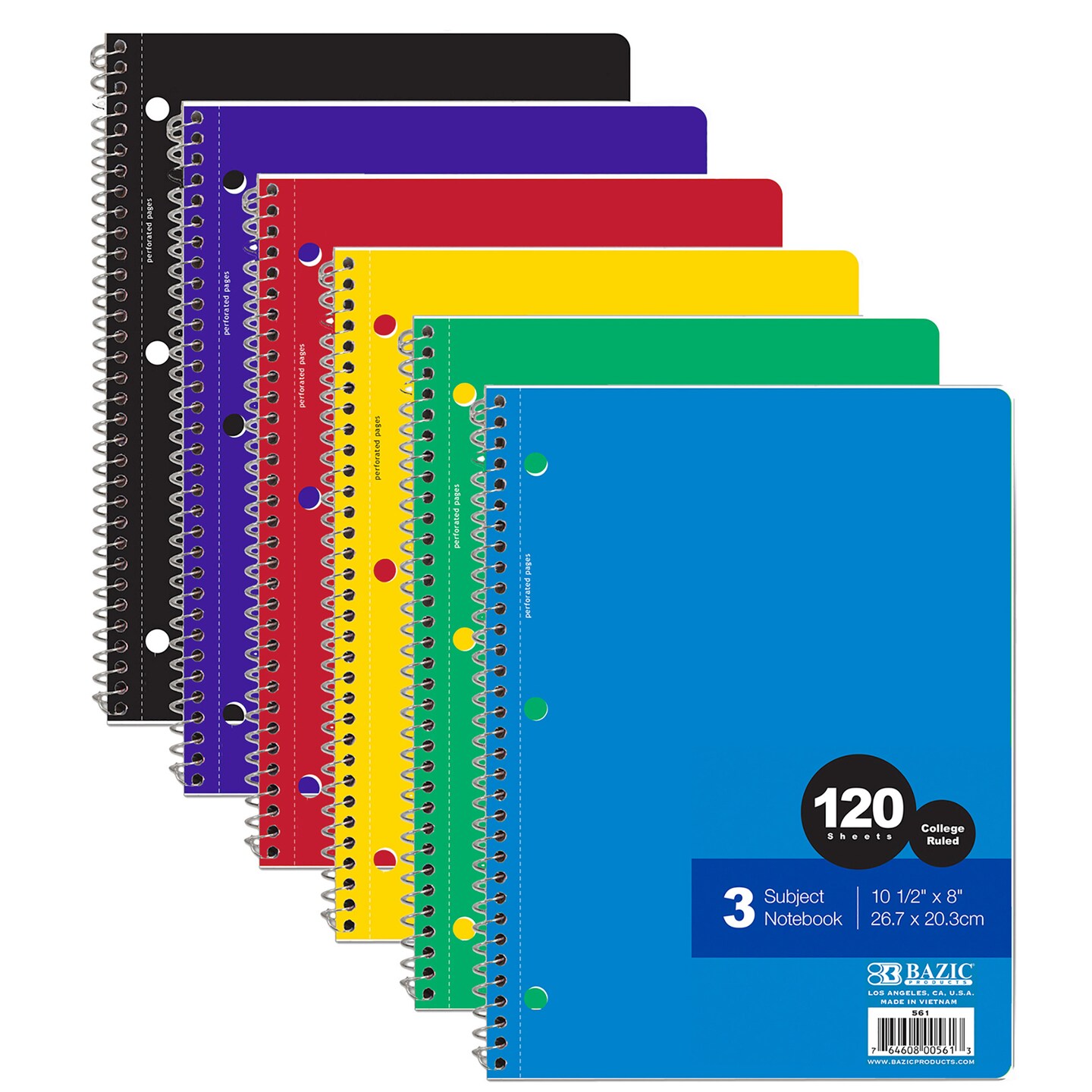 Mead® Spiral 1 Subject College Ruled Notebook, 6ct.