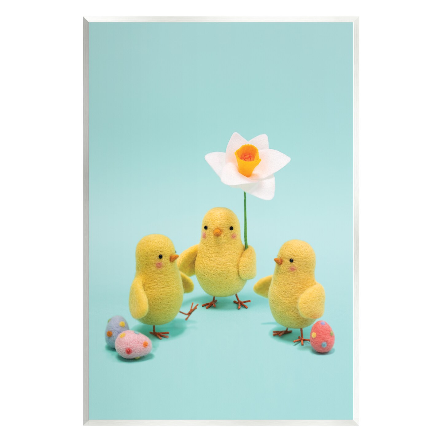 Stupell Industries Spring Chicks Floral Easter Eggs Wall Plaque Art