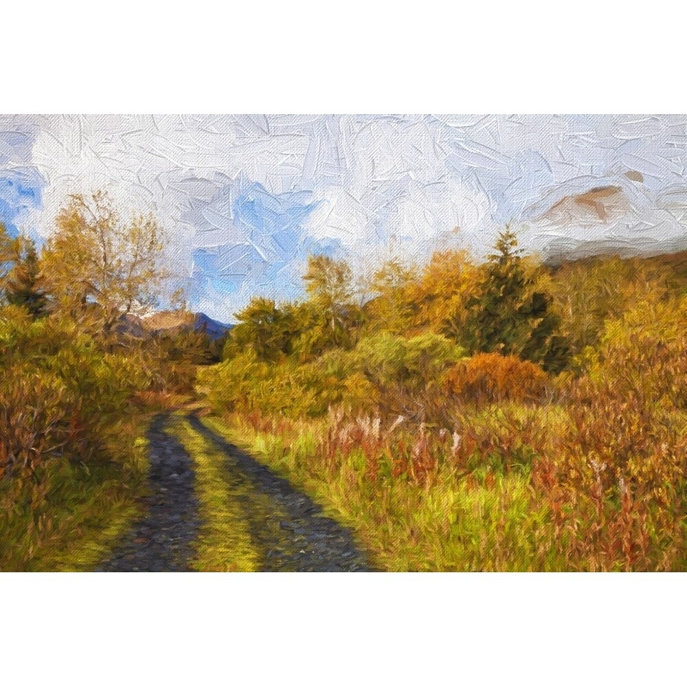 Autumn Scenic Oil Painting Along Chiniak Highway; Kodiak Alaska United States Of America Poster Print