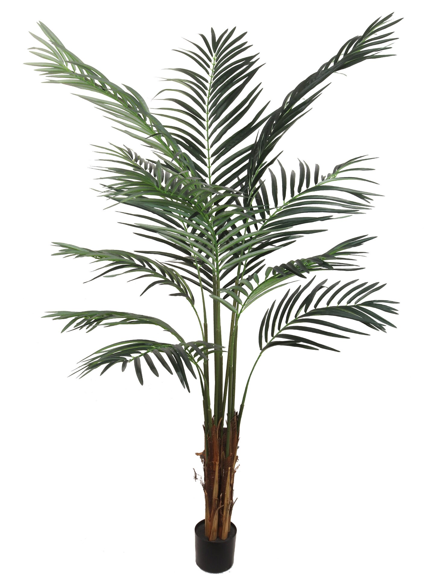 5ft Areca Palm Tree in Black Pot with 372 Silk Leaves by Floral Home&#xAE;