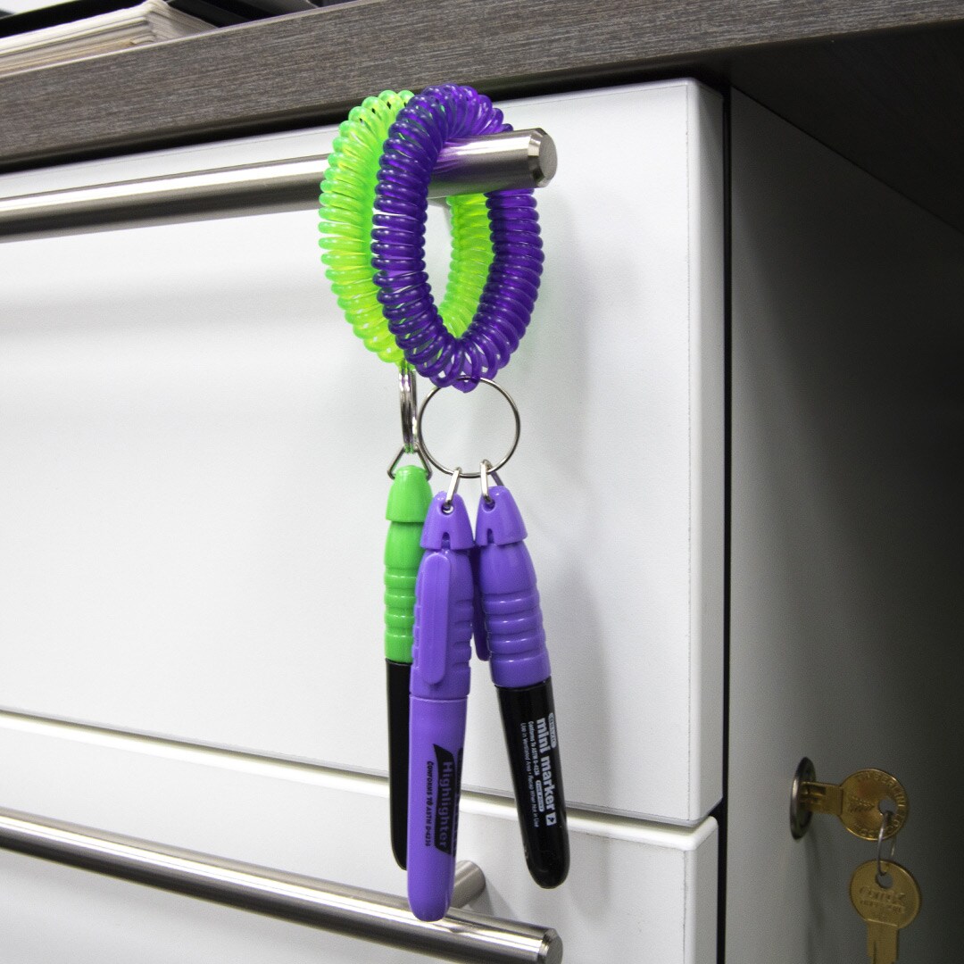 BAZIC Fine Tip Mini Fancy Colors Permanent Marker w/ Cap Clip (5/Pack)