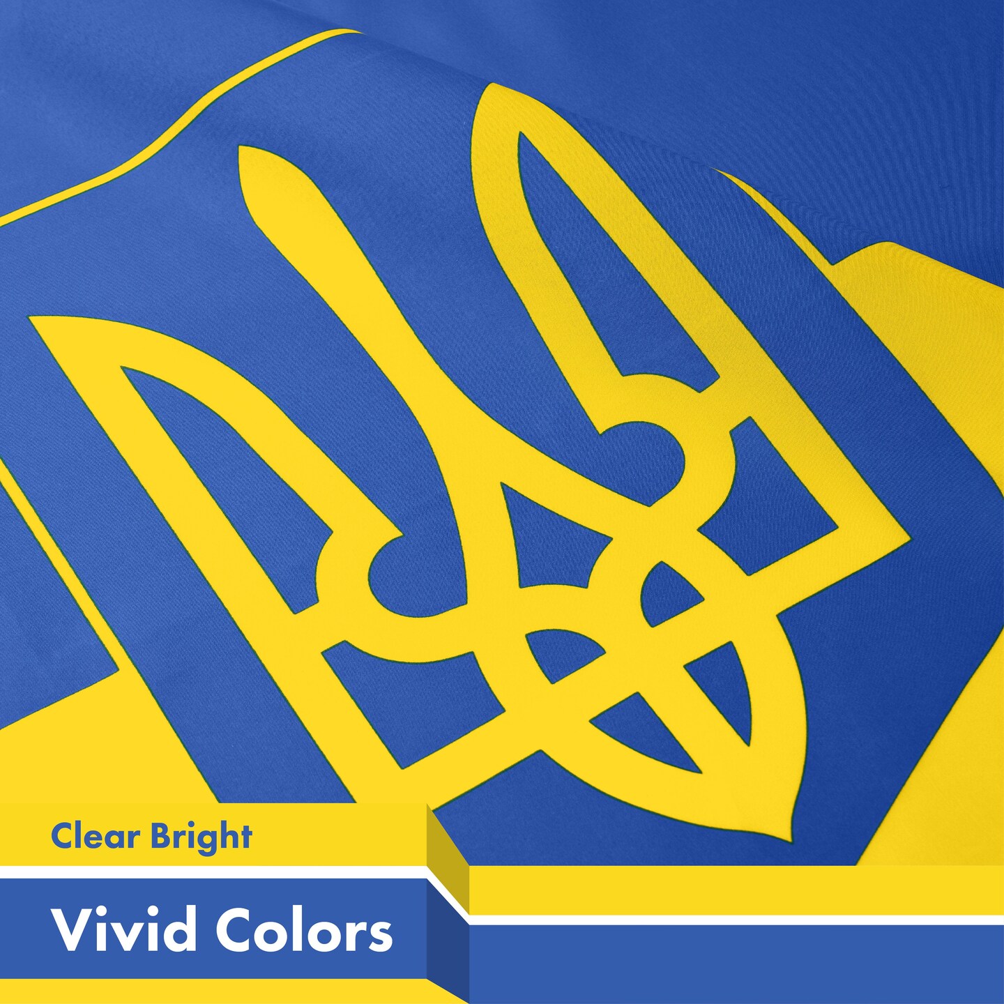 G128 2 Pack: Ukraine Ukrainian Coat of Arms Flag | 4x6 Ft | LiteWeave Pro Series Printed 150D Polyester | Country Flag, Indoor/Outdoor, Vibrant Colors, Brass Grommets