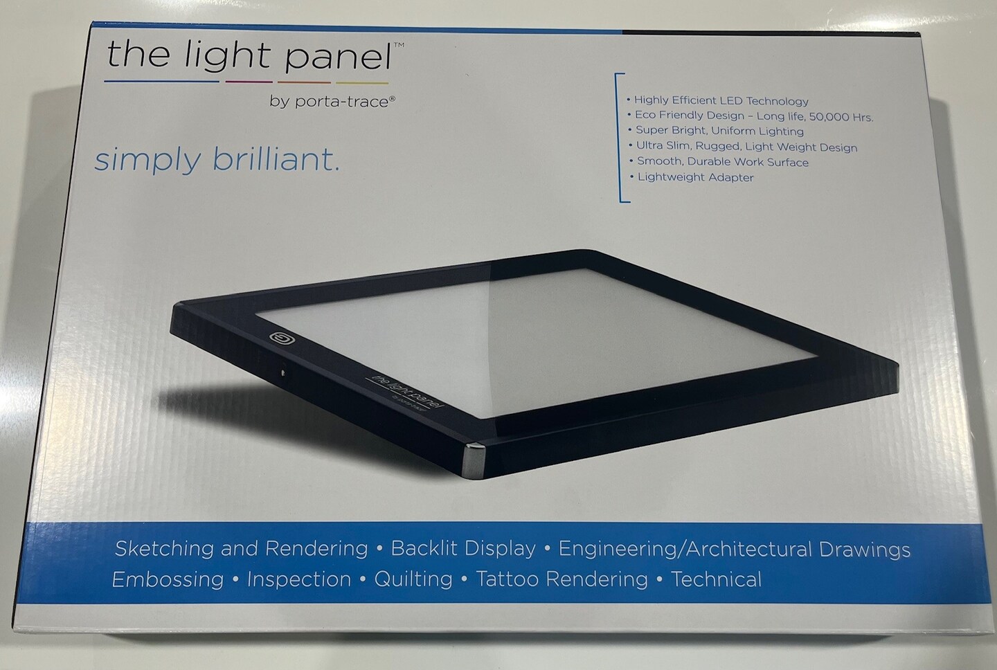 Porta-Trace LED Light Panel 12&#x22;x17&#x22; Dimmable LED light box for drawing
