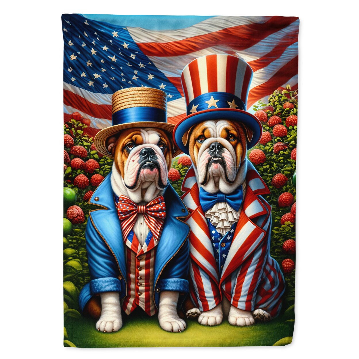All American English Bulldog Garden Flag