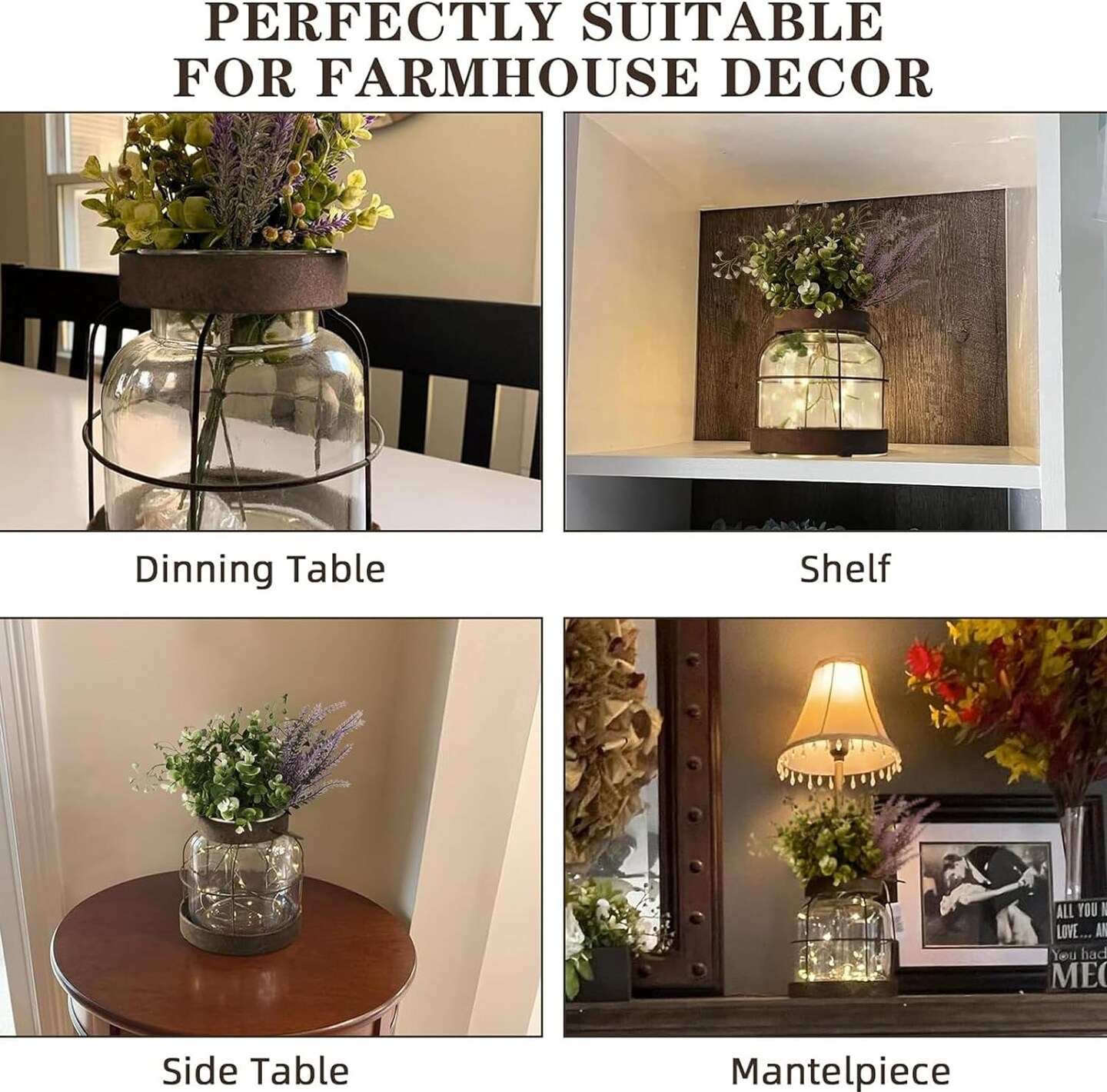 Vintage Glass Farmhouse Vase Lantern: Rustic Charm for Your Home