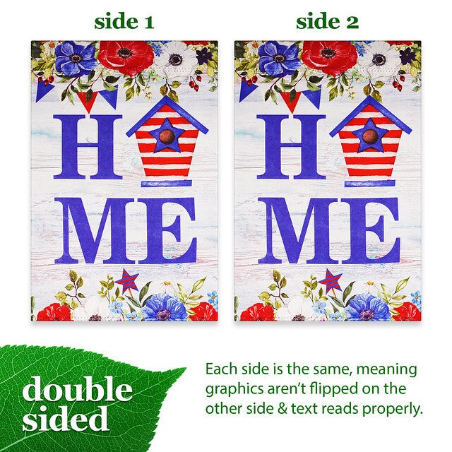 G128 Garden Flag Home Patriotic Birdhouse | 12x18 Inch | Printed Blockout Polyester - Patriotic Decoration