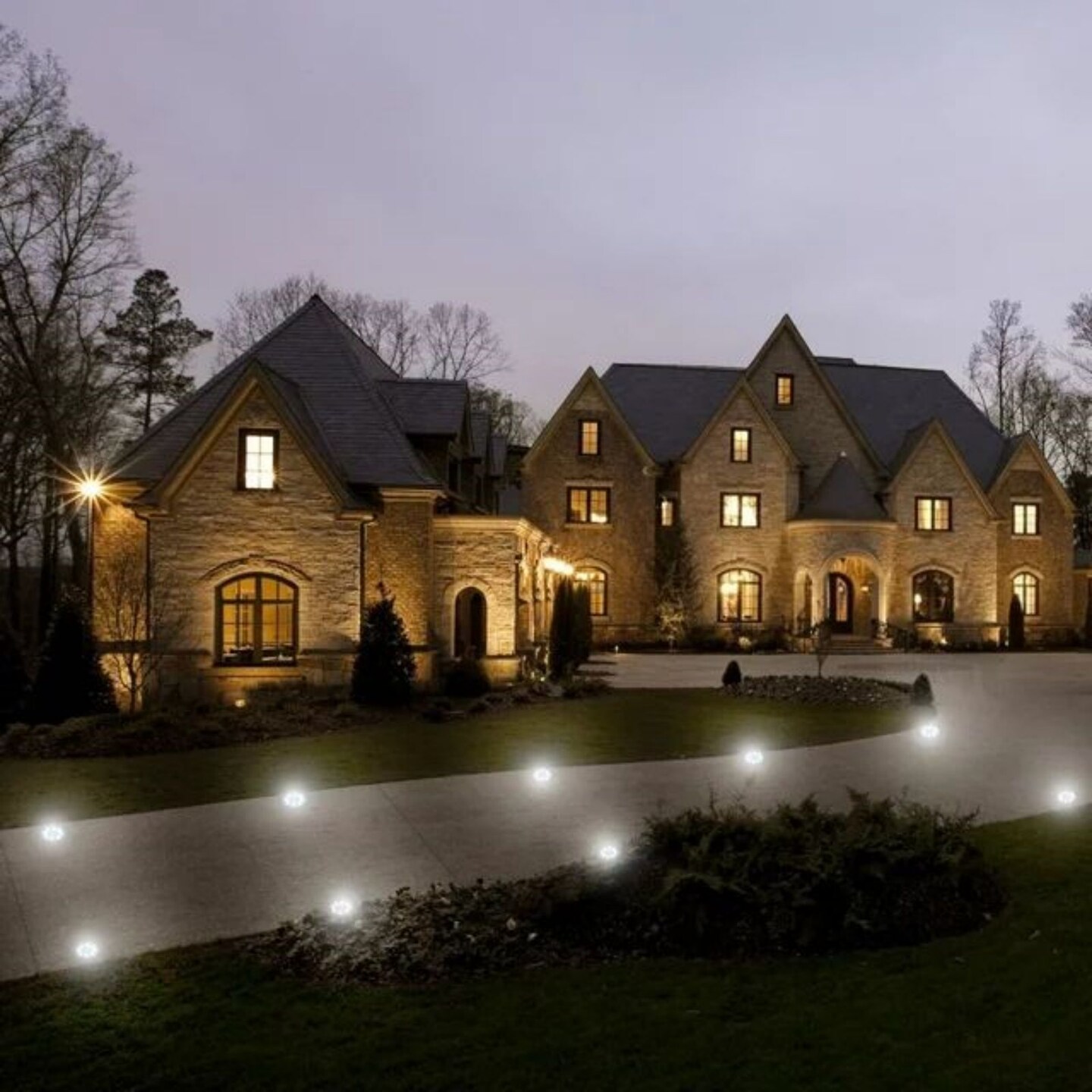 Solar Ground Lights, 8 LED Waterproof In-Ground Lights