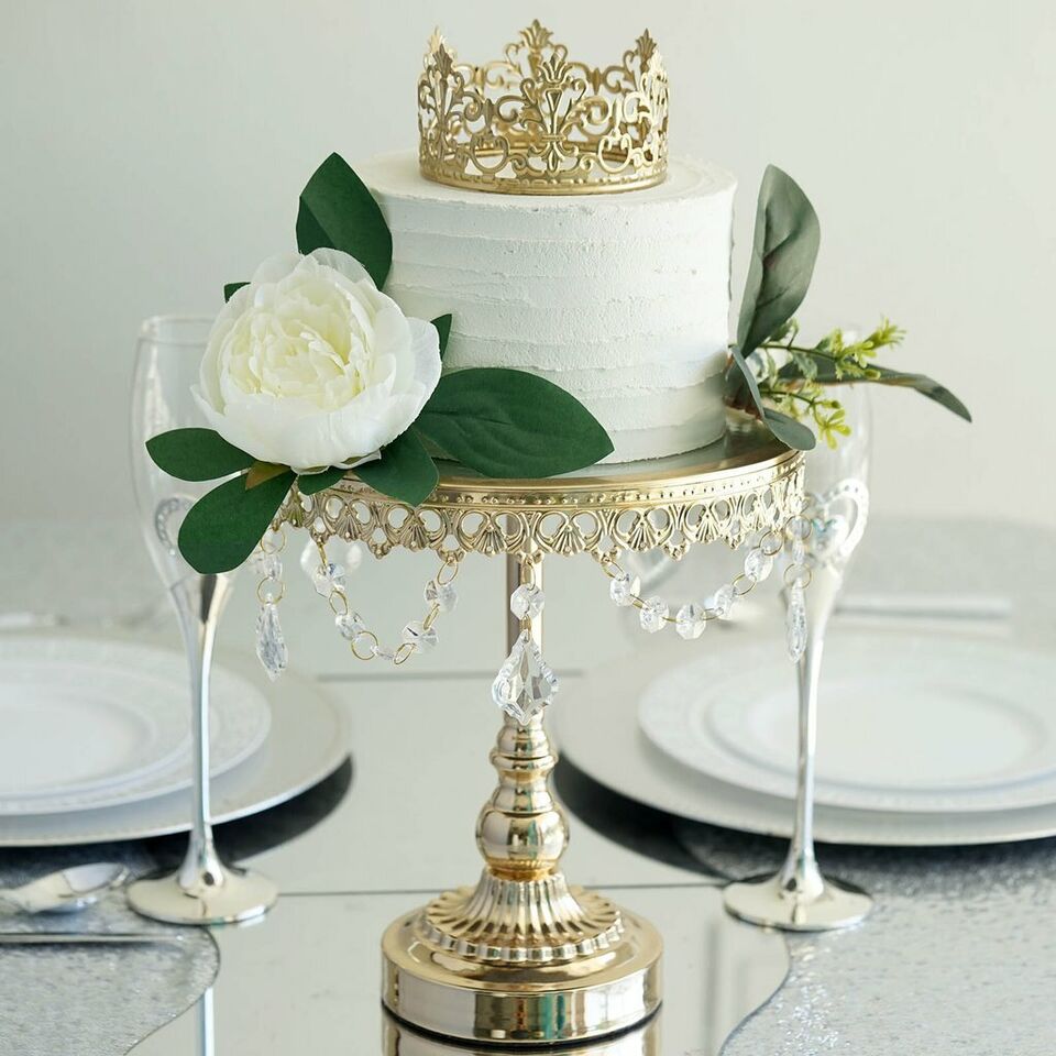 2&#x22; tall Gold Metal Crown CAKE TOPPER Princess Kids Birthday