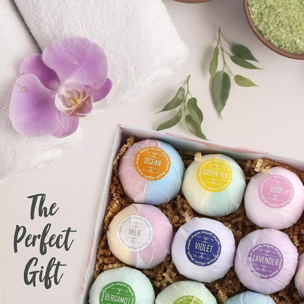 Spa Essential Bath Bombs Natural Oils, Fizzy Relaxation Perfect Gift