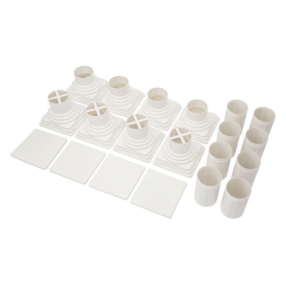 Kitcheniva Elegant Plastic Roman Column Flower Stand Decoration 4 Pcs