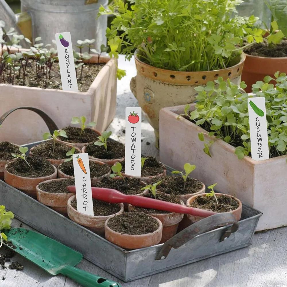 150pcs Waterproof Plastic Plant Labels Garden Nursery Markers