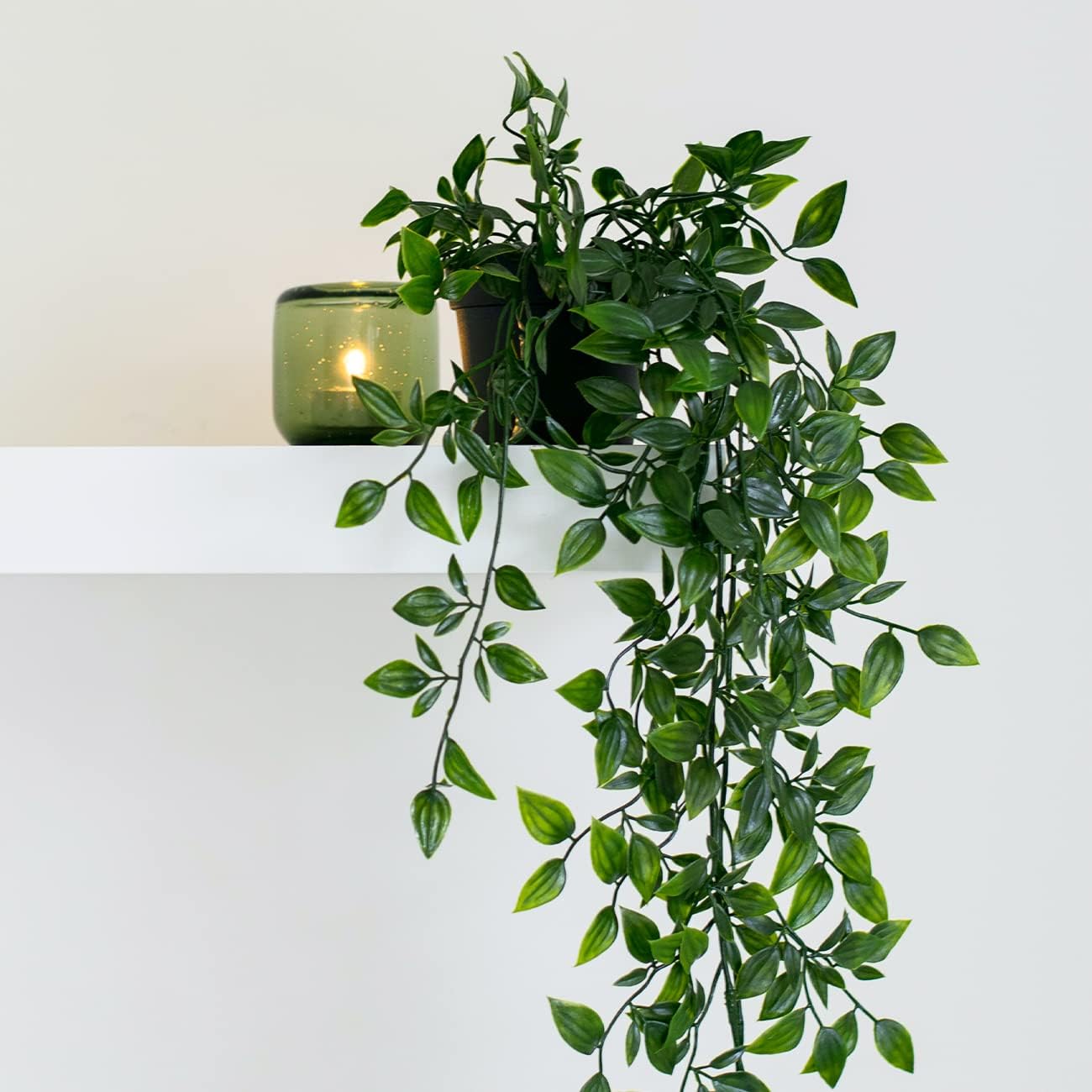 Serene Verde: Artificial Hanging Plants 3 Pack for Effortless Indoor Greenery Decor