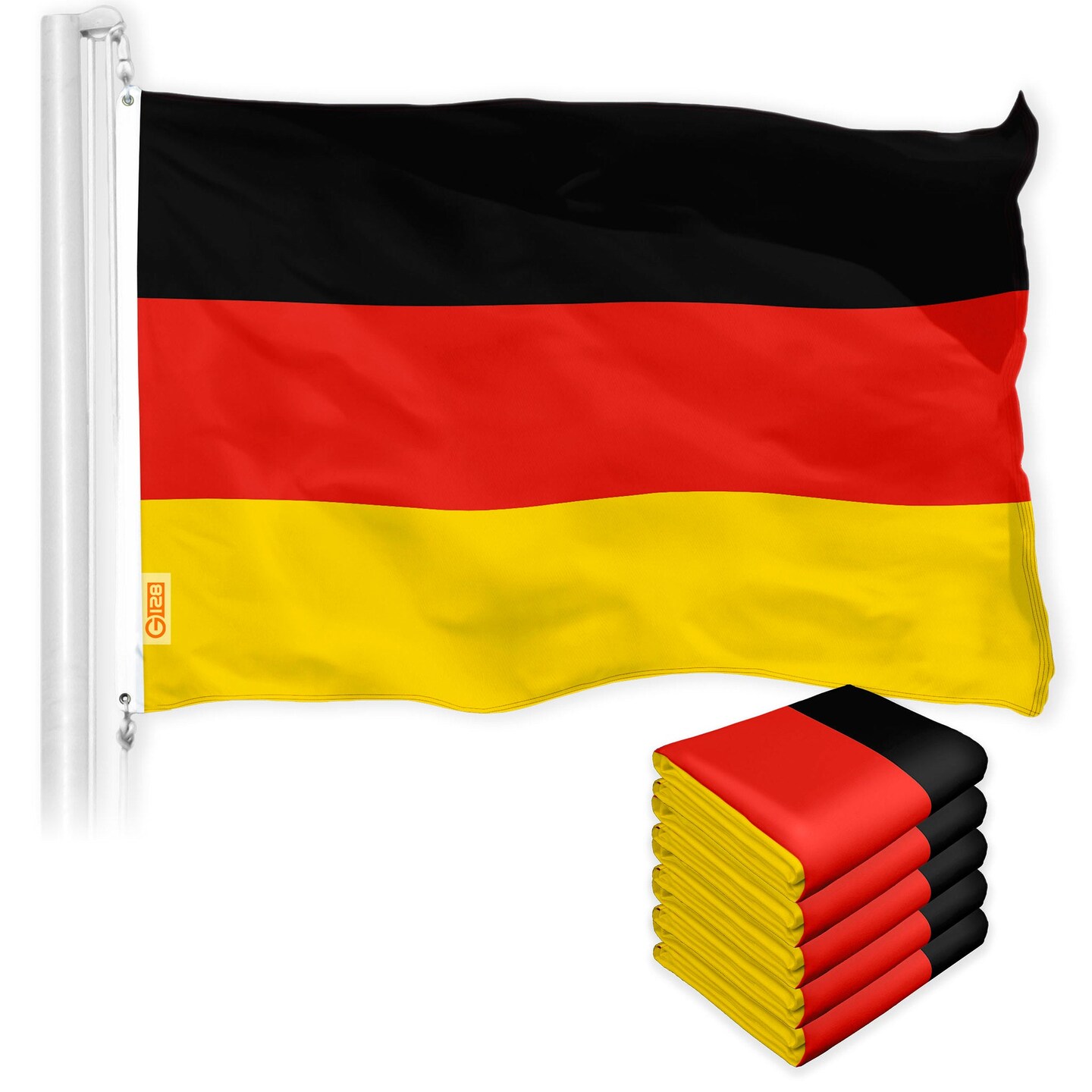 Germany German Flag 3x5 Ft 5-Pack 150D Printed Polyester By G128