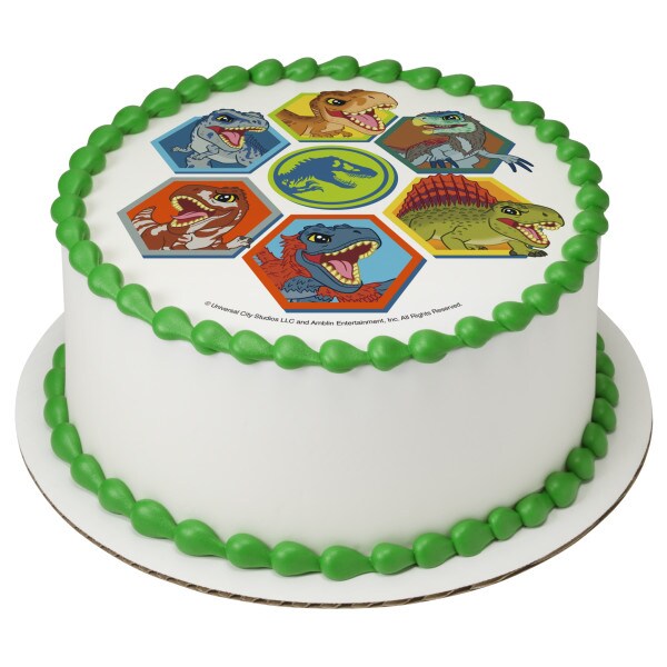 Jurassic World Explorers Edible Cake Topper Image - 1/4 Sheet