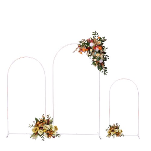 Kitcheniva Lightweigh Set of 3 White Metal Arch Backdrop Stand