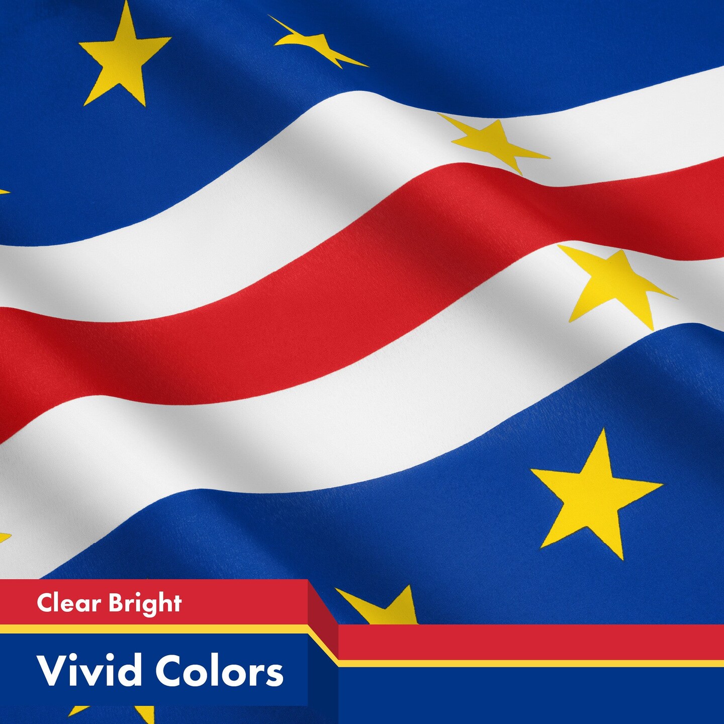 G128 Combo Pack: American USA Flag 3x5 Ft &#x26; Cape Verde Cape Verdean Flag 3x5 Ft | Both LiteWeave Pro Series Printed 150D Polyester | Country Flag, Indoor/Outdoor, Vibrant Colors, Brass Grommets