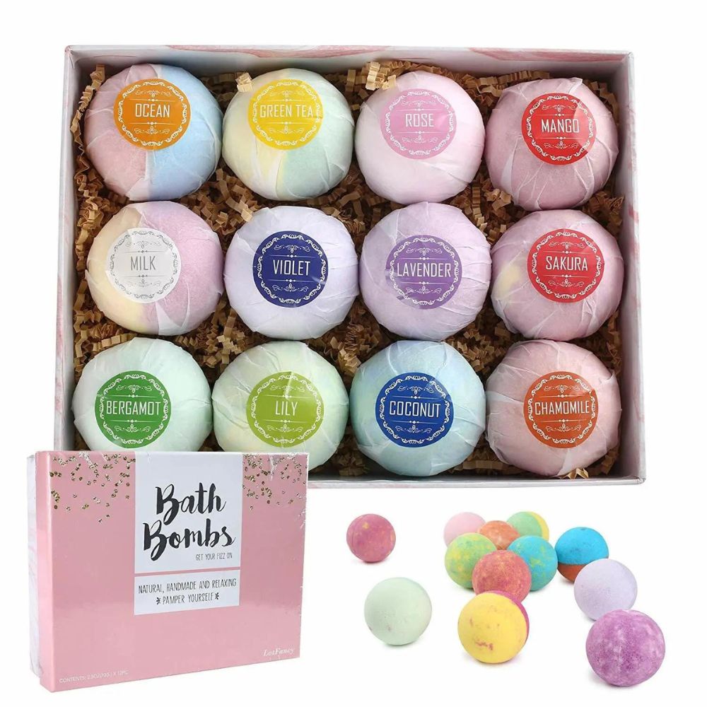 Spa Essential Bath Bombs Natural Oils, Fizzy Relaxation Perfect Gift