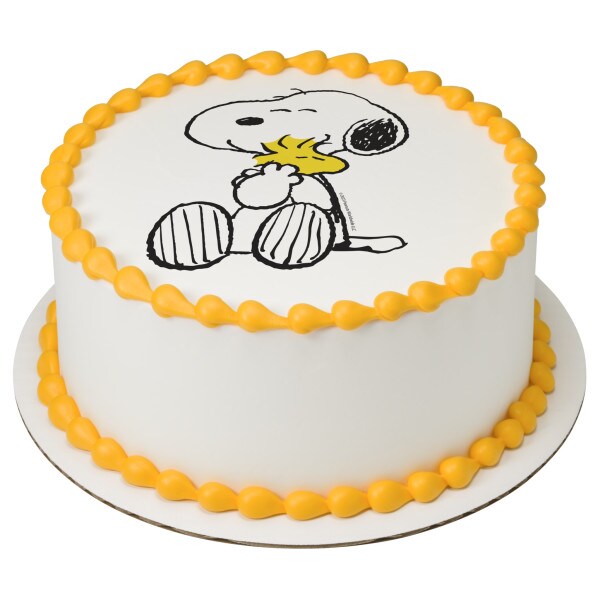 Peanuts&#xAE; Snoopy&#xAE; and Woodstock&#xAE; Edible Cake Topper Image
