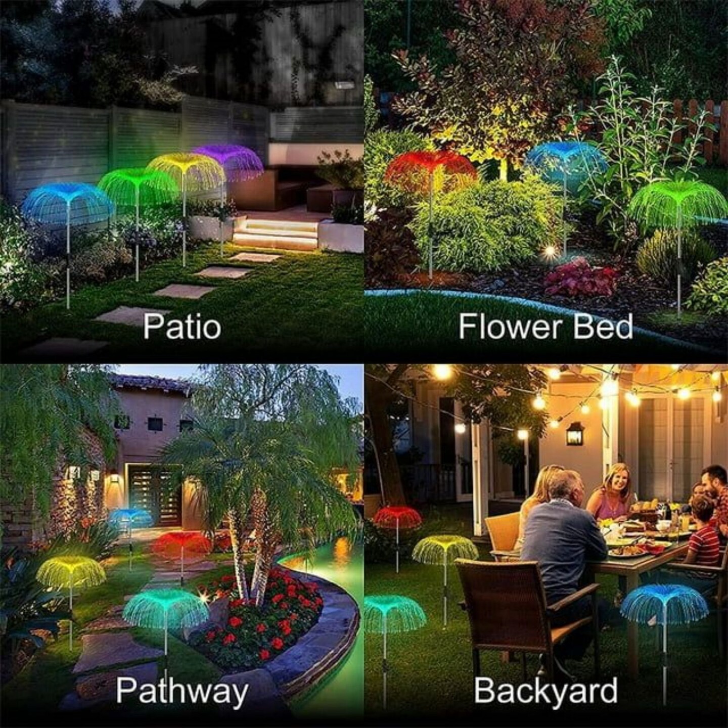 5pcs Solar Powered Garden Lights Outdoor Jellyfish Lamp