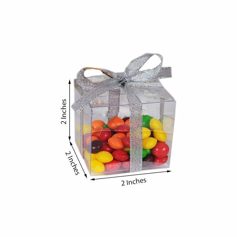 50 Gold Clear Cake Slice Boxes Plastic FAVOR HOLDERS