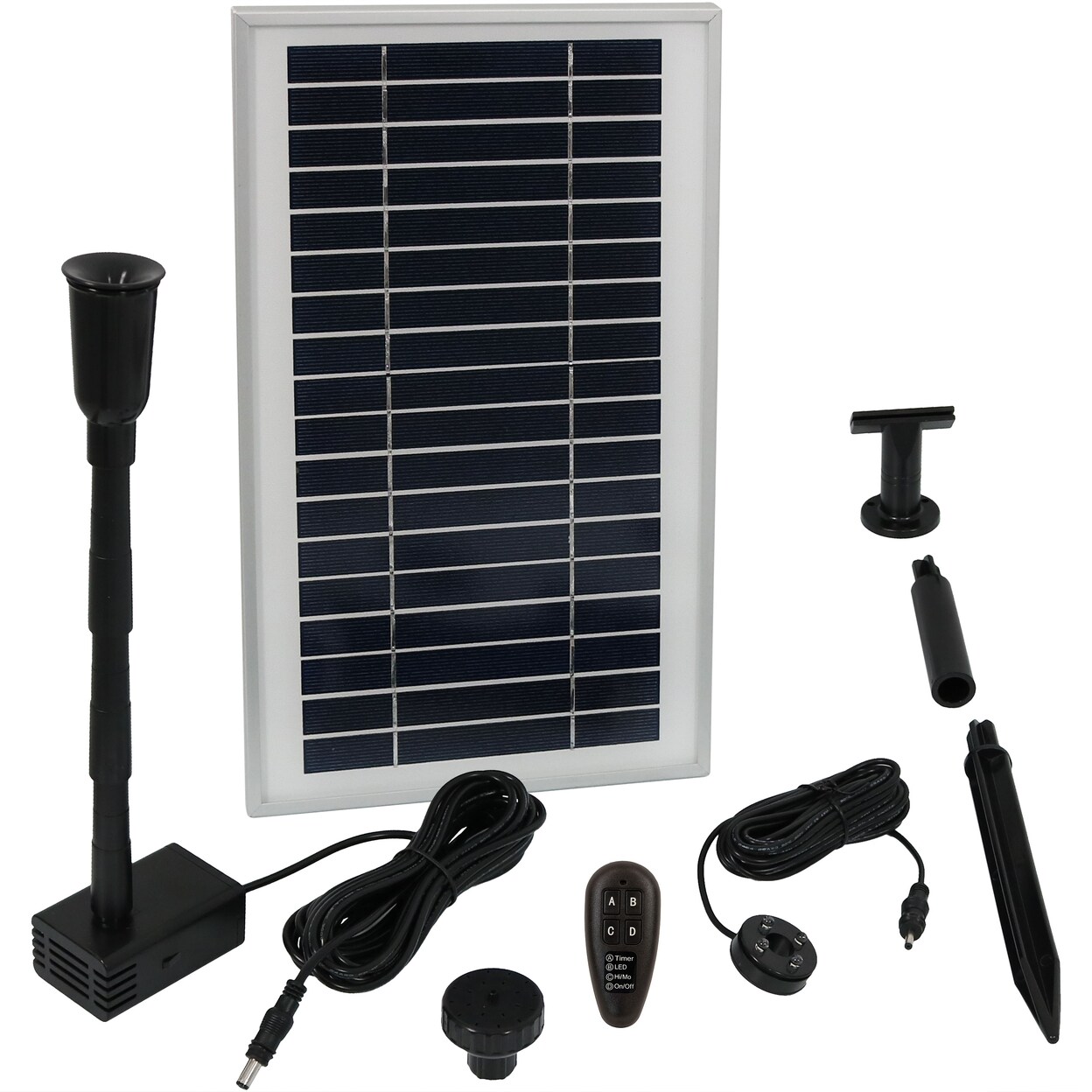 Sunnydaze 105 Gph Solar Pump And Panel Kit With Battery Pack - 55 In Lift