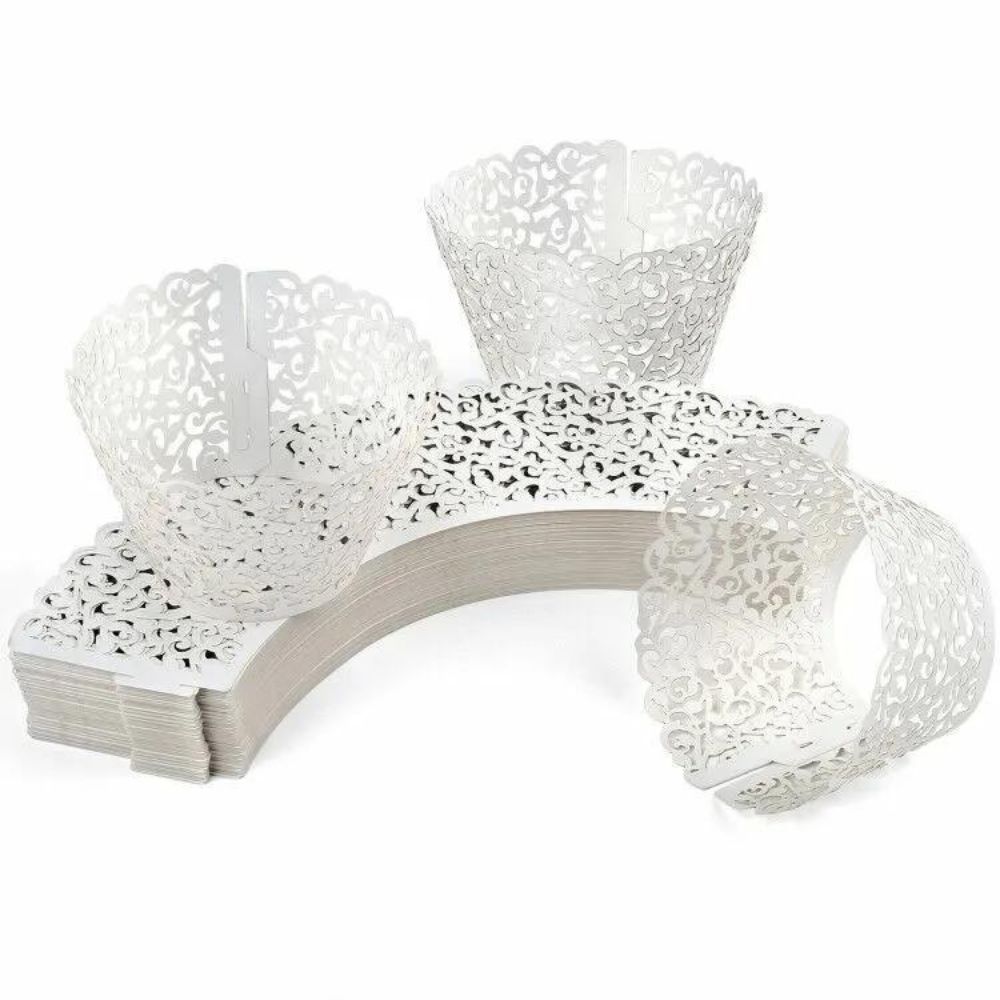 200x Cupcake Wrappers Wedding Party Decor for Baking Muffin Trays