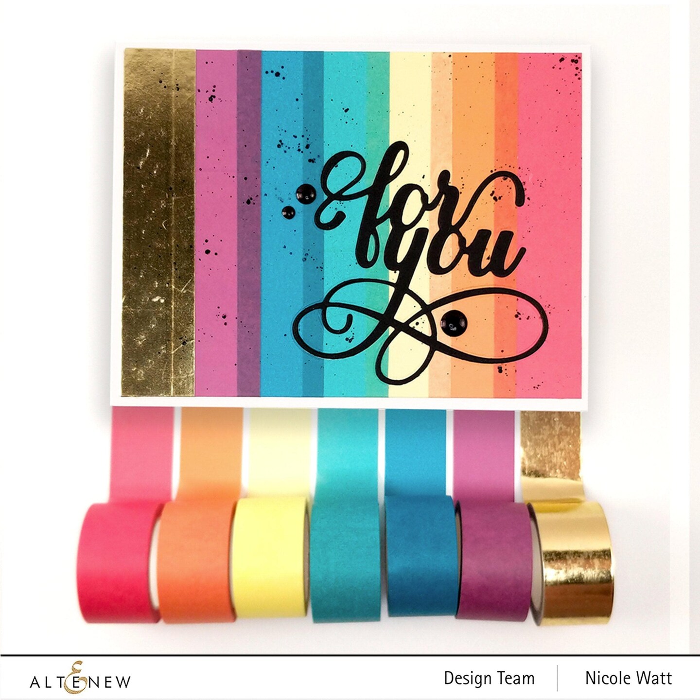 Retired - Gold Foil 1 inch Washi Tape