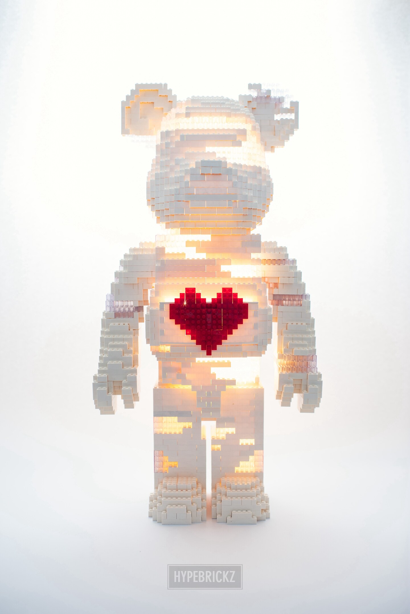 Handcrafted GIANT SIZE LIGHT UP 1000 WHITE BEAR Sneaker