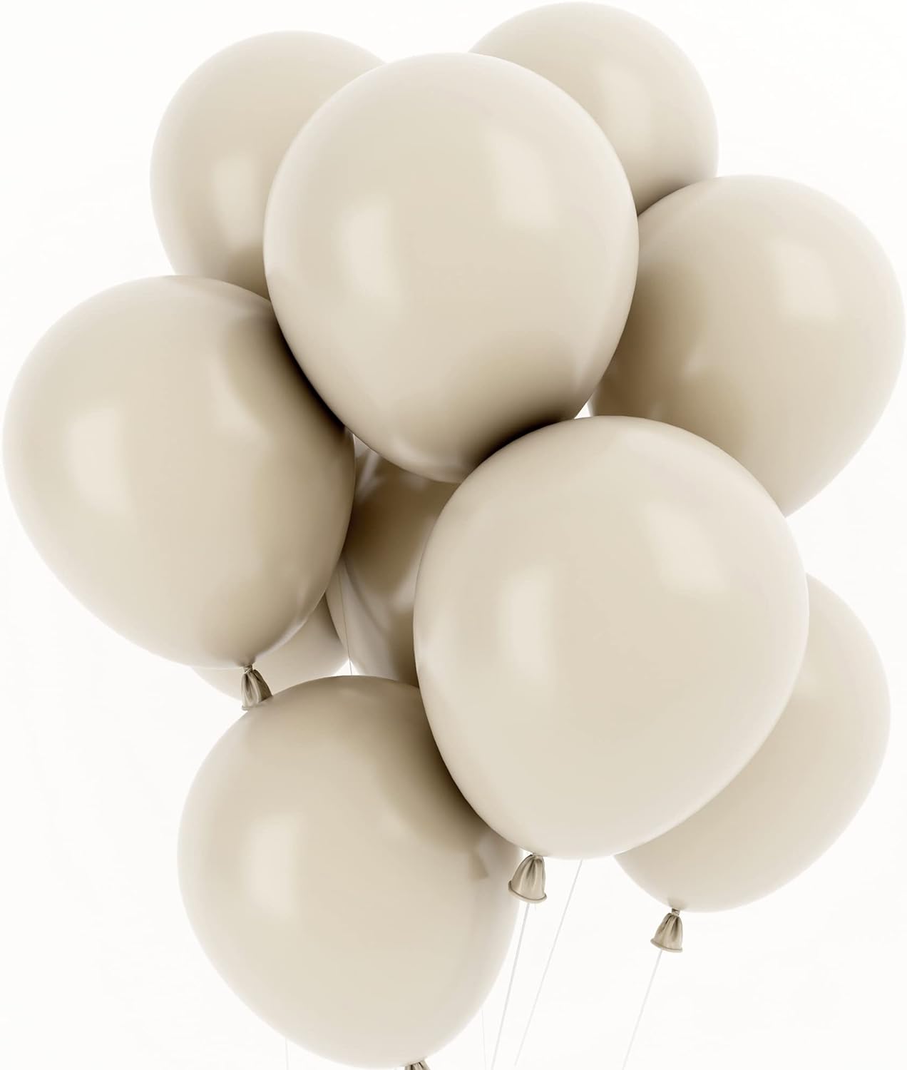 White Sand Balloons 12 Inch 50 Pcs Baby Shower Party Balloons Happy Birthday Decoration Balloons Gender Reveal Wedding Party Decoration