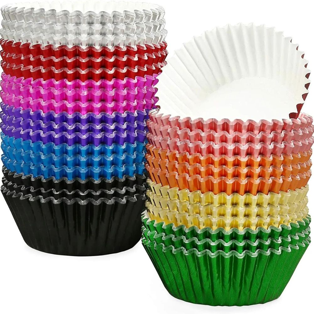 500pcs Aluminium Foil Cupcake Liners Muffin Baking Cups