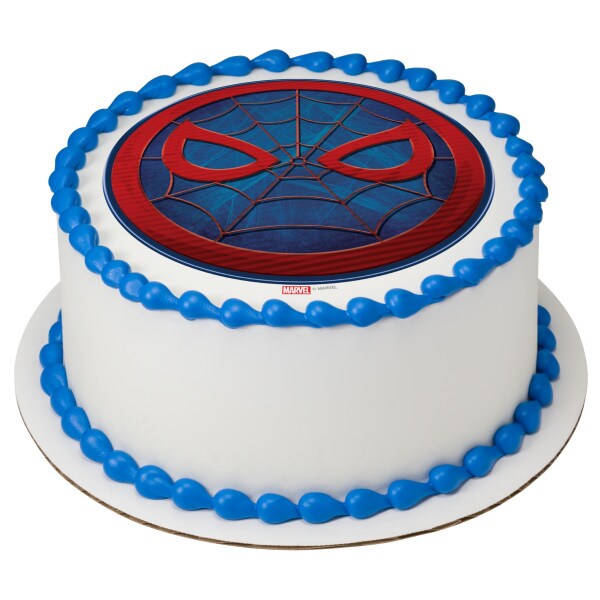MARVEL Avengers Spider-Man&#x2122; Icon Edible Cake Topper Image - 7.5&#x22; Round