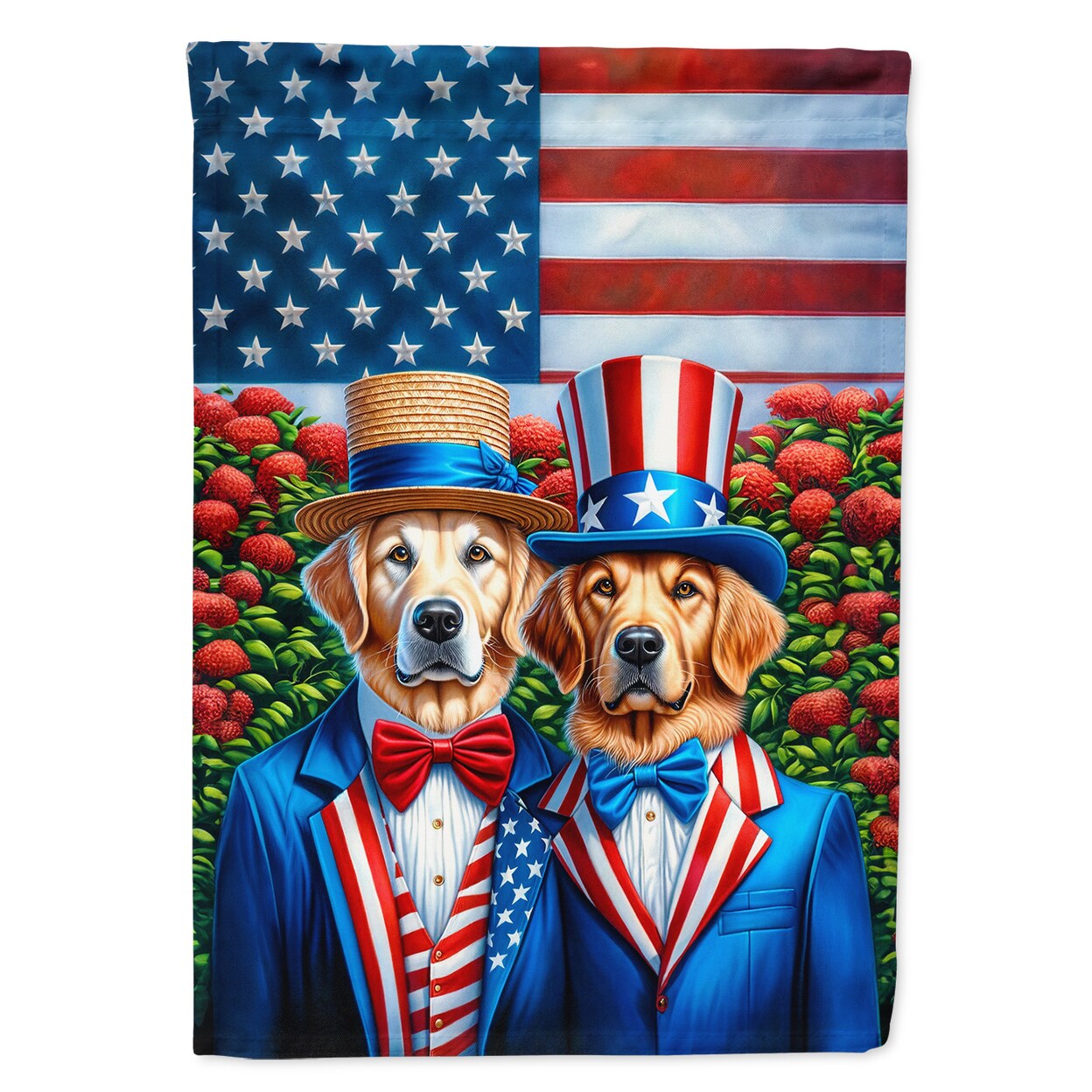 Caroline&#x27;s Treasures All American Golden Retriever Garden Flag