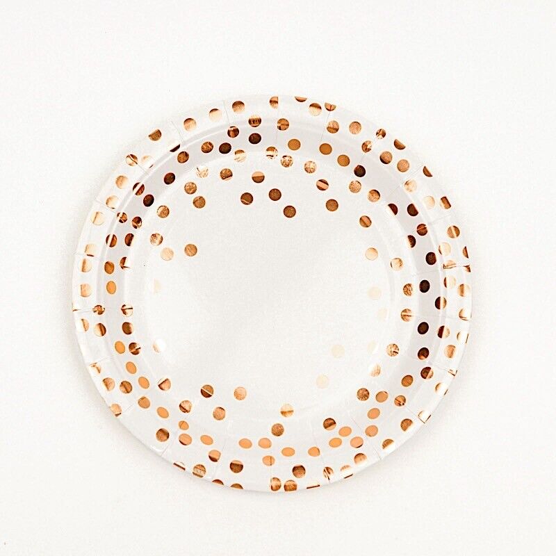 25 White 7&#x22; Round Disposable PAPER PLATES
