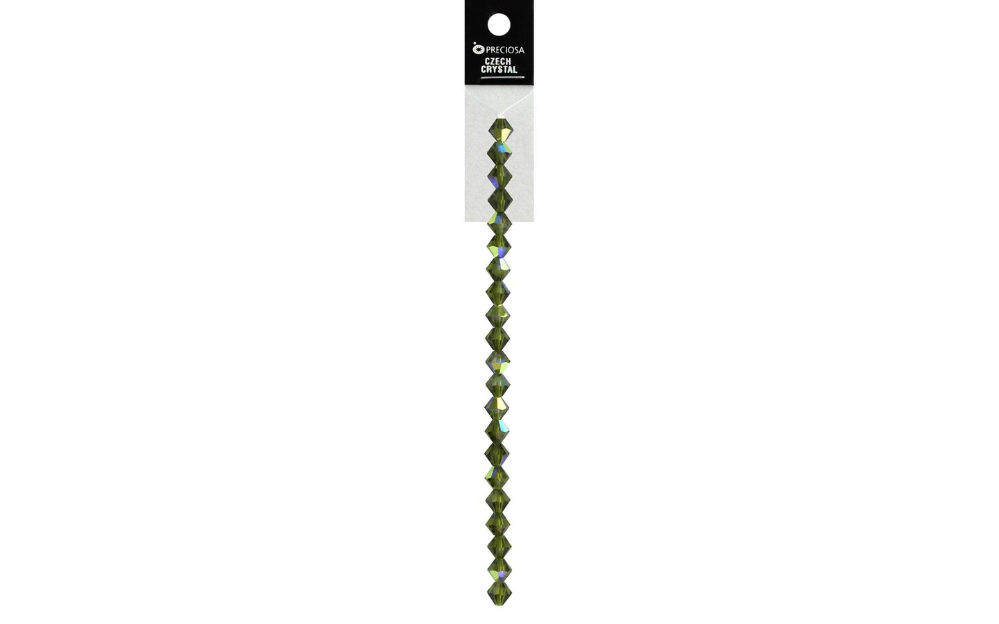 John Bead Preciosa 5&#x22; 6mm Rondelle Olivine AB