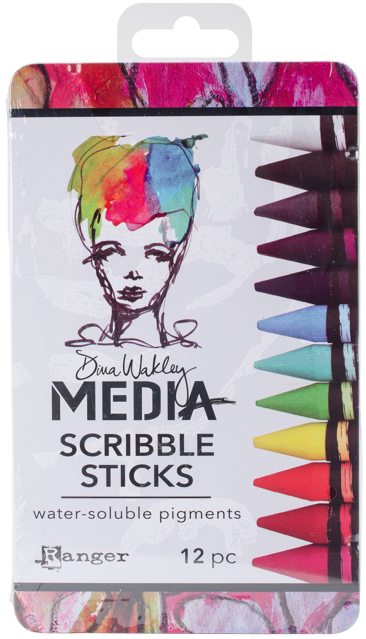 Dina Wakley Media Scribble Sticks 1-12/Pkg