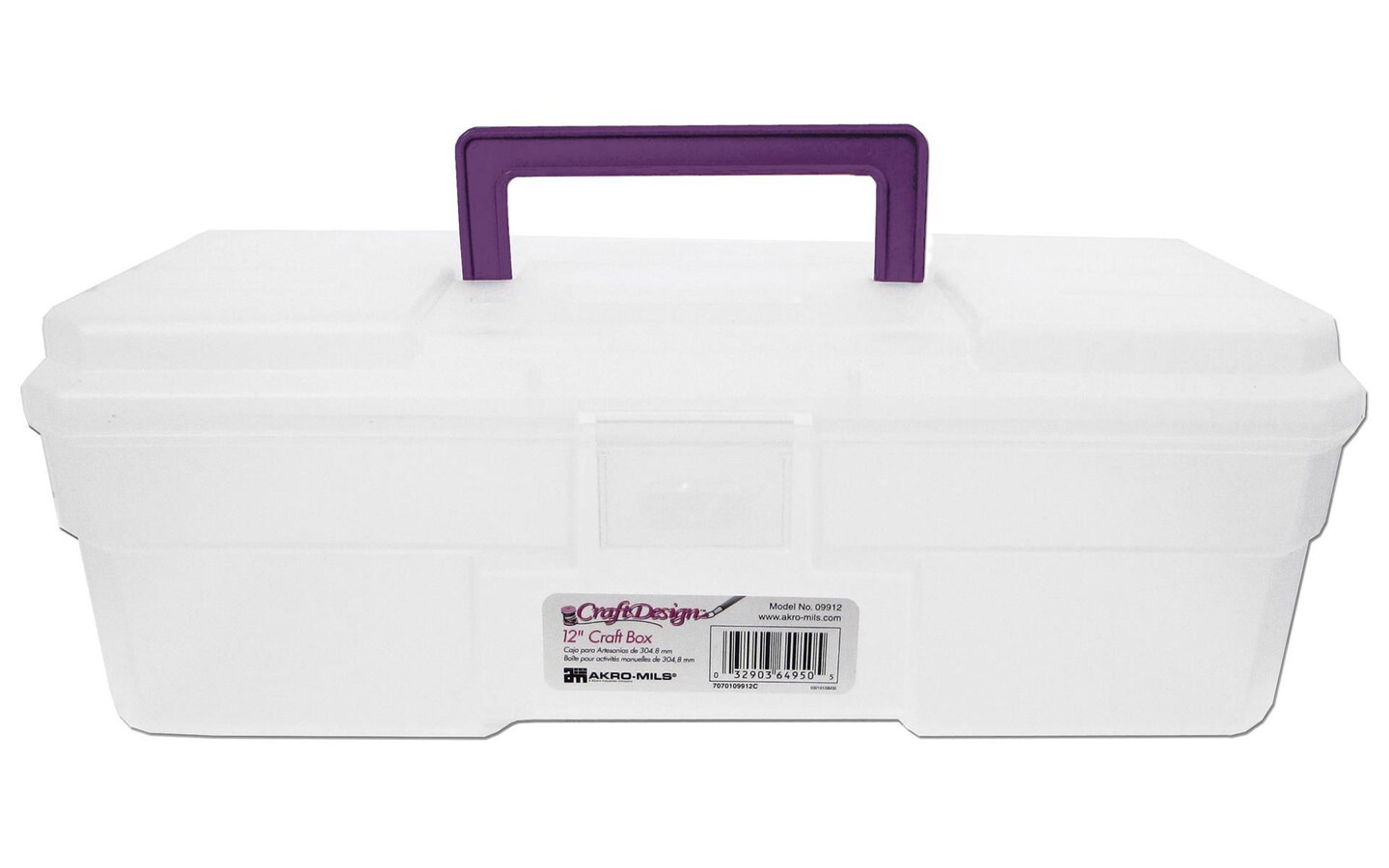 Akro-Mils Craft Supply Box 12&#x22; Clear