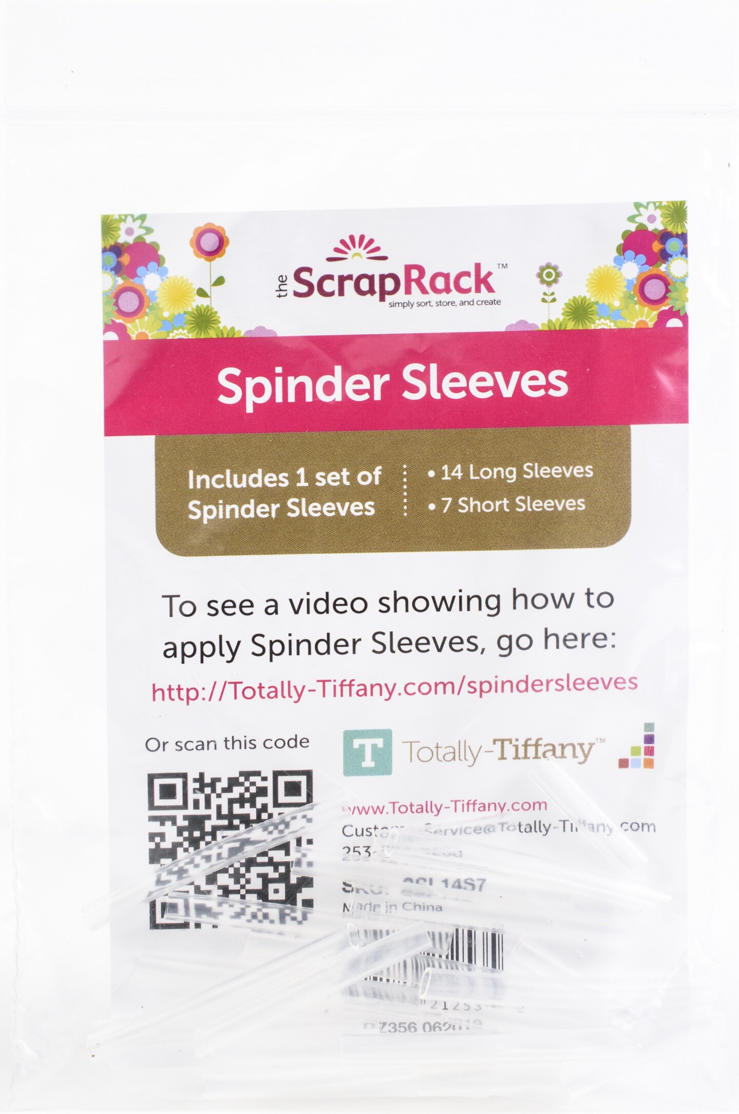 ScrapRack Spinder Sleeves-14 Long, 7 Short