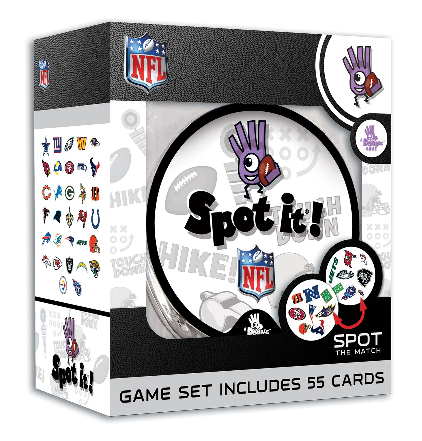 Masterpieces Officially Licensed NFL League-NFL Spot It Game for Kids and Adults