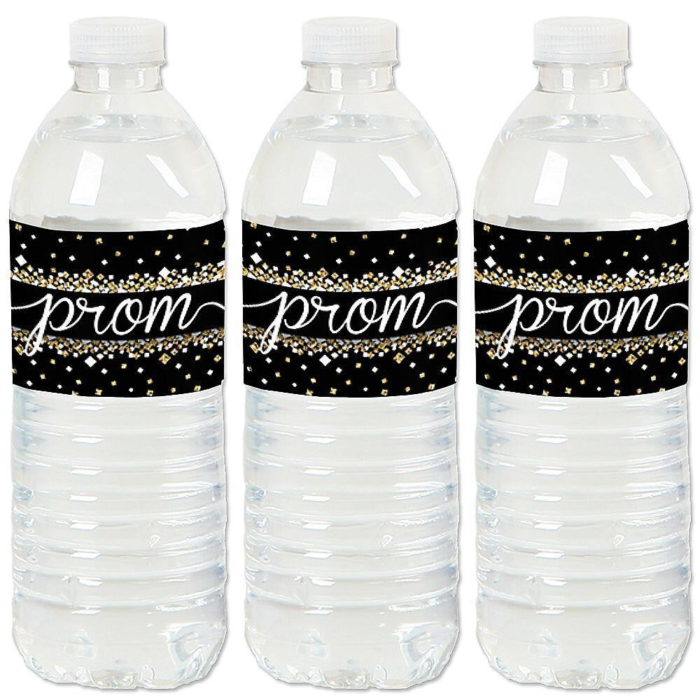 Big Dot of Happiness Prom - Prom Night Party Water Bottle Sticker Labels - Set of 20