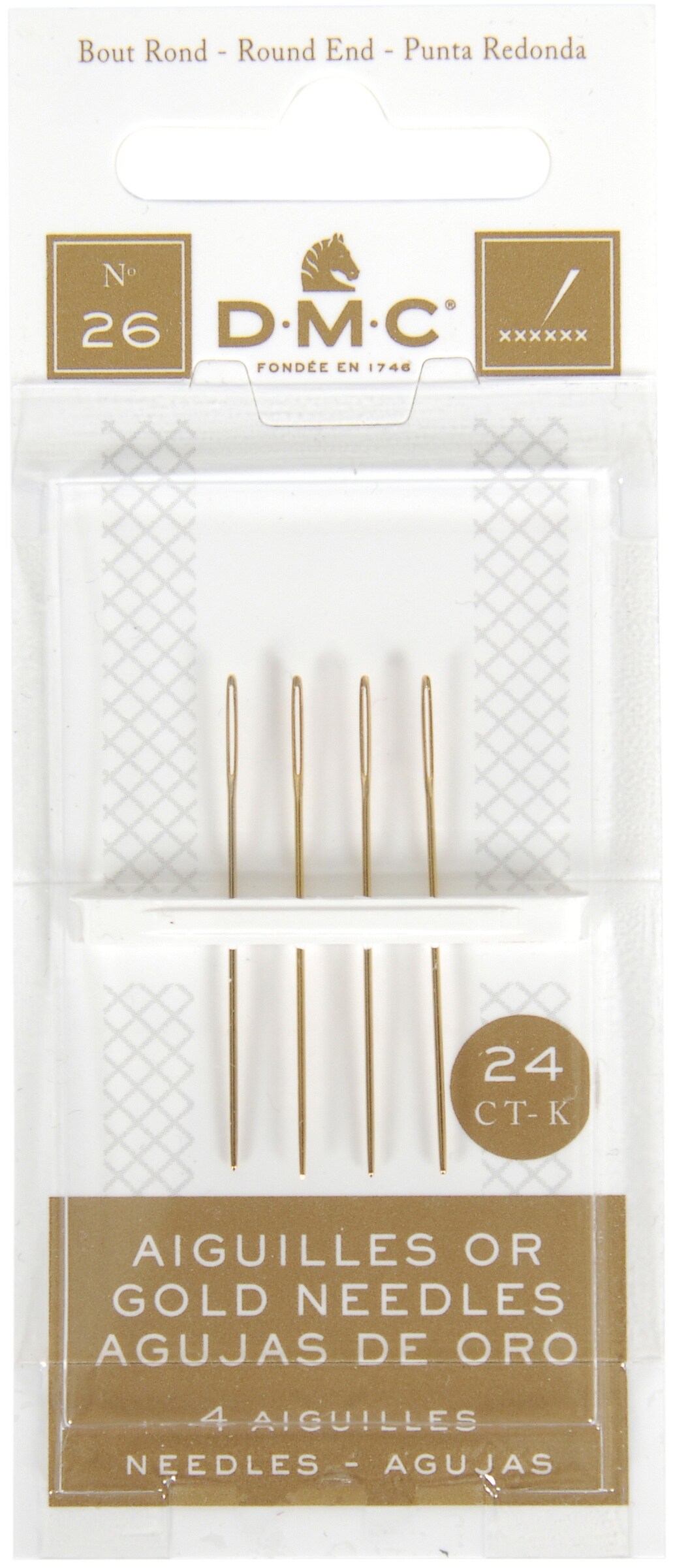 DMC Gold Tapestry Hand Needles-Size 26 4/Pkg