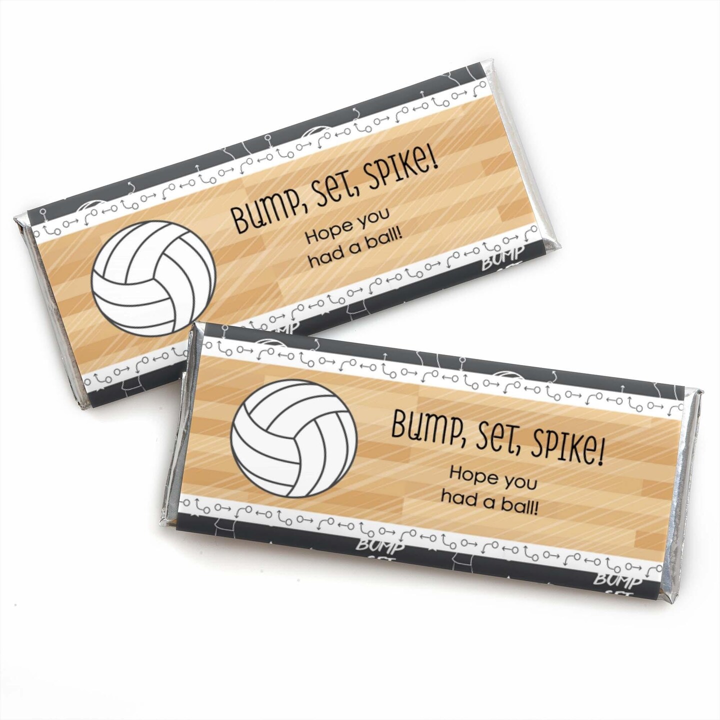 Big Dot of Happiness Bump, Set, Spike - Volleyball - Candy Bar Wrappers Baby Shower or Birthday Party Favors - Set of 24