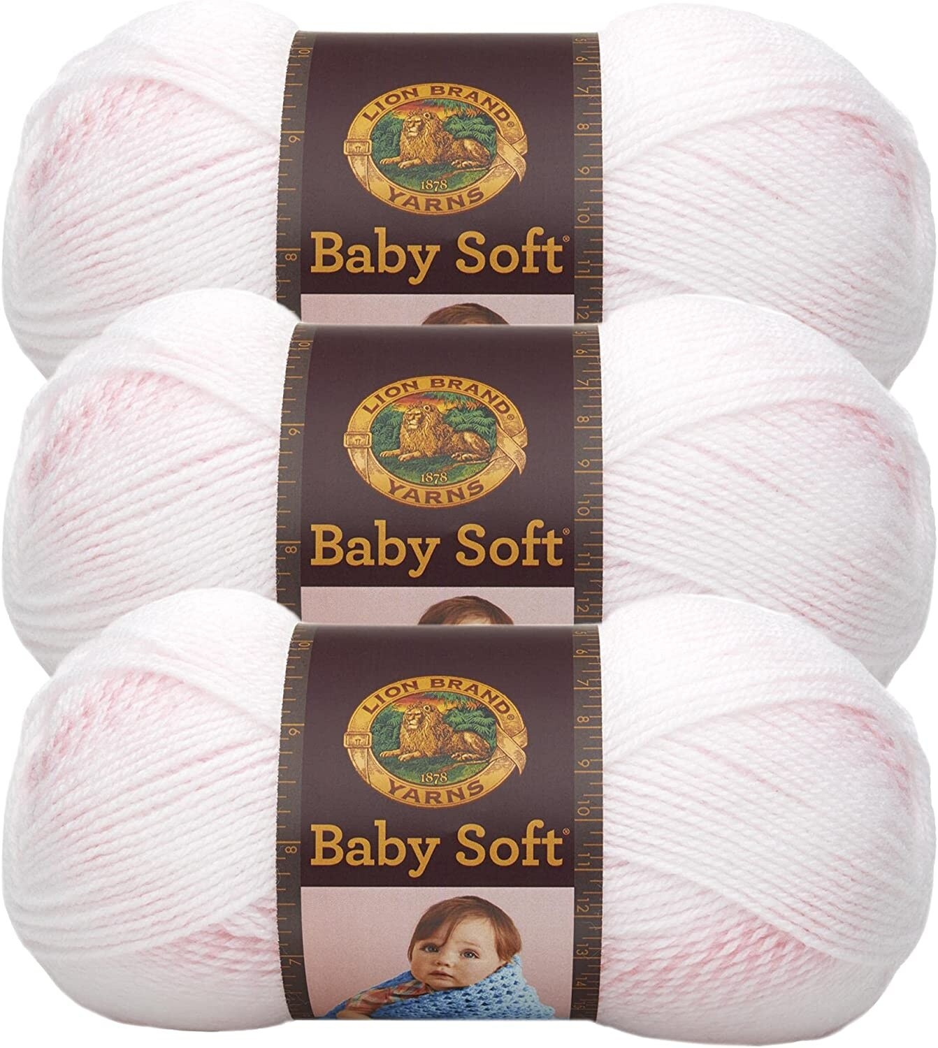 (Pack of 3) Lion Brand Baby Soft Yarn-Parfait Print