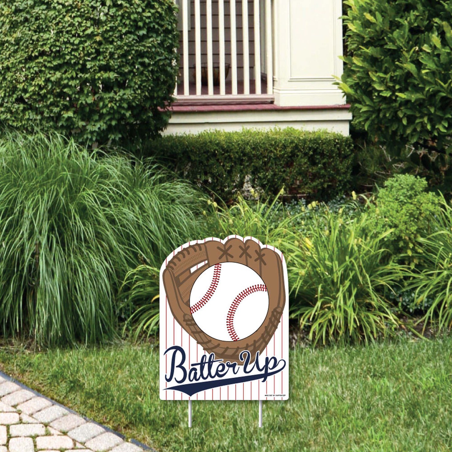 Big Dot of Happiness Batter Up - Baseball - Outdoor Lawn Sign - Baby Shower or Birthday Party Yard Sign - 1 Piece