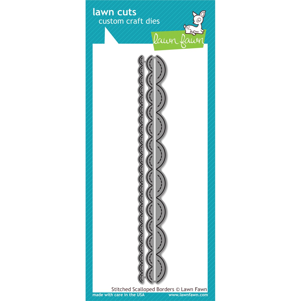 Lawn Cuts Custom Craft Border Die-Stitched Scallop, .125&#x22; To .25&#x22;X6&#x22;