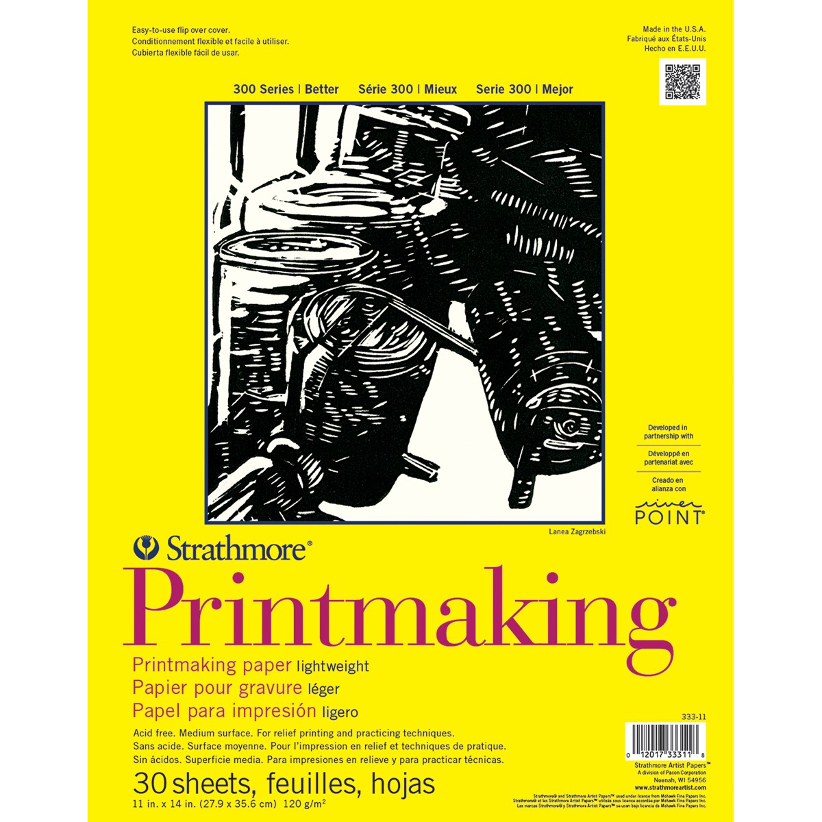 Strathmore Printmaking Paper Pad 11&#x22;X14&#x22;-30 Sheets